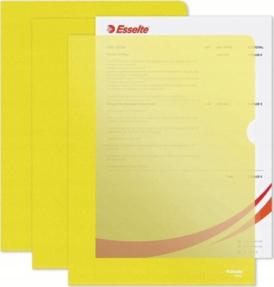 Esselte Esselte 54842, A4, Polypropylene (PP), Yellow, Portrait, 220 mm, 1 mm