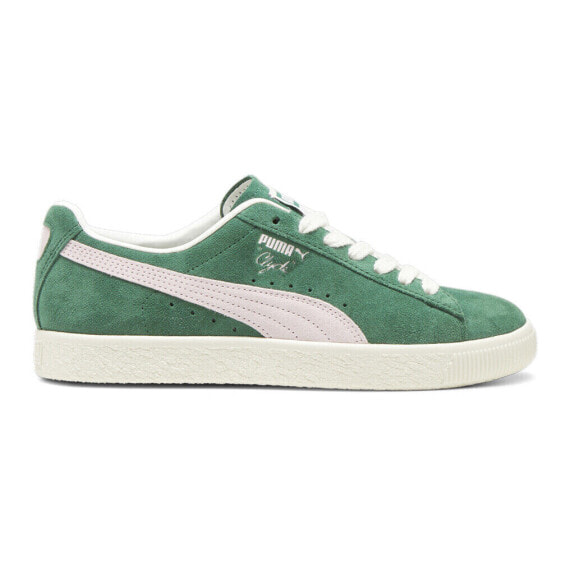 Puma Clyde Og Lace Up Mens Green Sneakers Casual Shoes 39196210