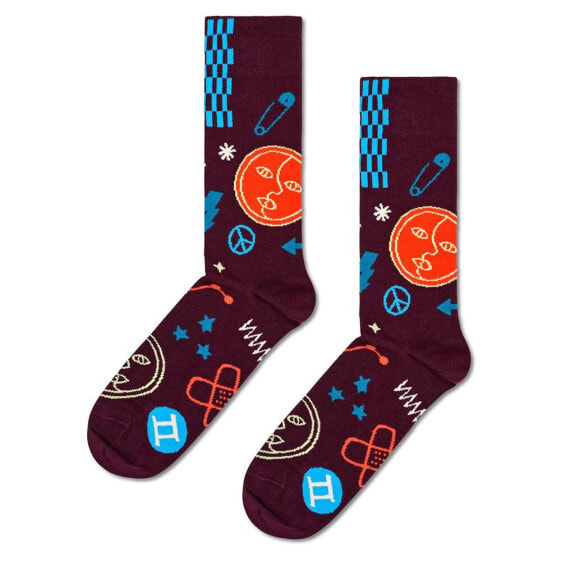 Синие носки до половины голени Happy Socks Gemini