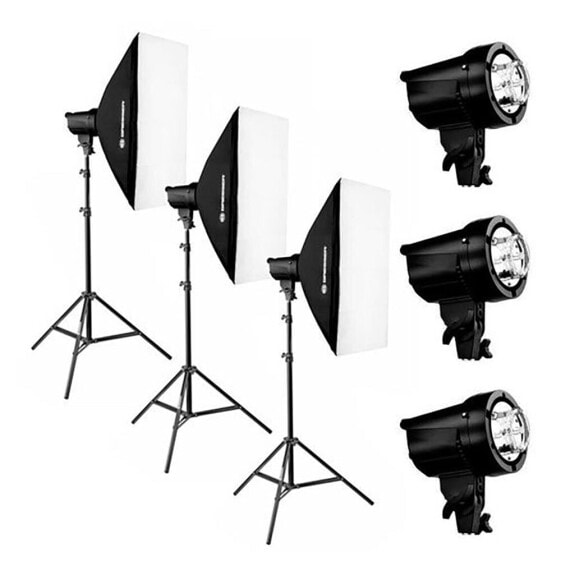 BRESSER BRT-210B Studio Flash Set W 3 x 200