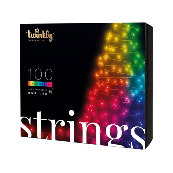 Twinkly Strings - Garland - Multicolour - Cylinder - Multi - Black - IP44