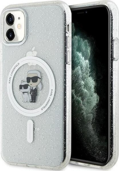 Karl Lagerfeld Etui Karl Lagerfeld KLHMN61HGKCNOT Apple iPhone 11/XR hardcase Karl&Choupette Glitter MagSafe transparent