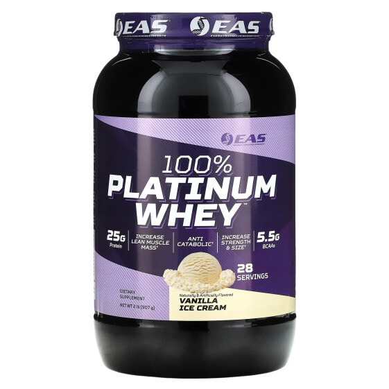 Протеин сывороточный EAS 100% Platinum Whey, ванильное мороженое, 907 г