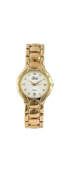 Men's 23k Gold Plated Dress Bracelet Watch