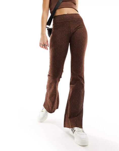 Fila flared leggings in brown