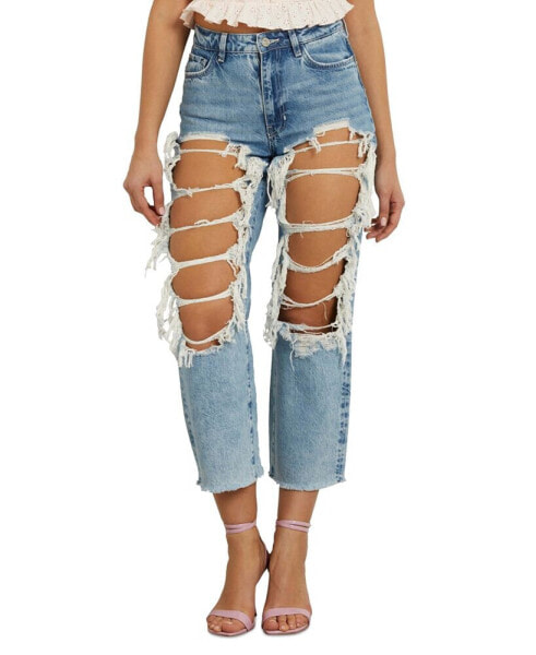 Women's '90s High Rise Distressed Ankle Jeans