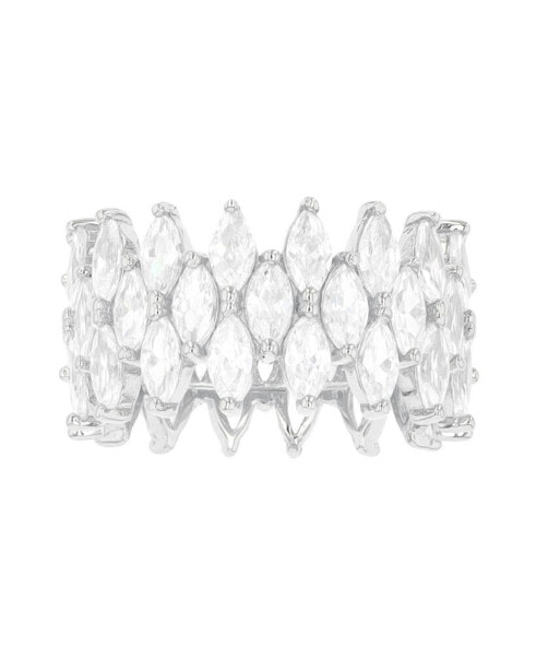 Кольцо Macy's Cubic Zirconia 3-Row Marquise Cut