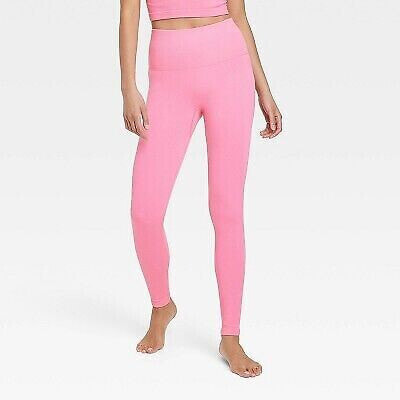 Women's Rib Seamless Leggings - All in Motion Pink S