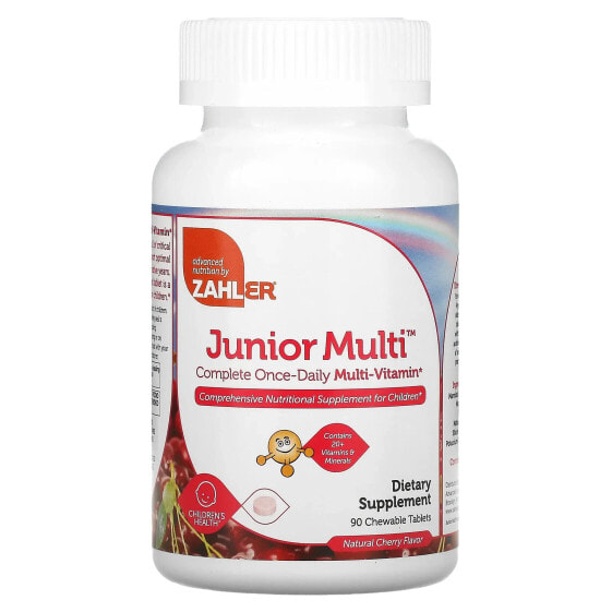 Junior Multi, Complete Once-Daily Multi-Vitamin, Natural Cherry, 90 Chewable Tablets