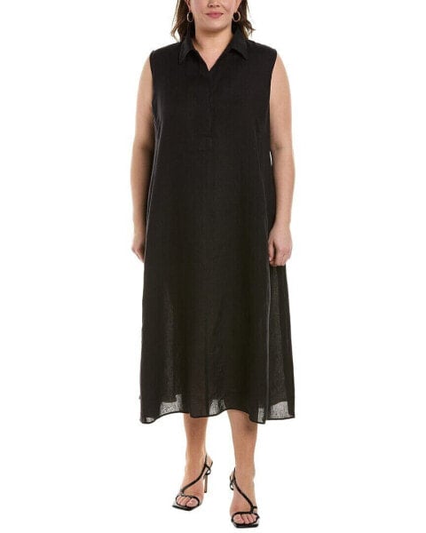 Marina Rinaldi Plus Drop Linen Dress Women's 14