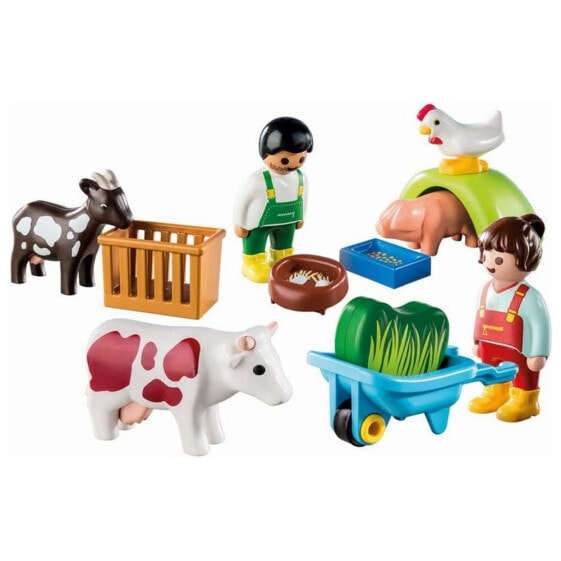 Детский конструктор PLAYMOBIL 1.2.3 Fun On The Farm (Для детей)