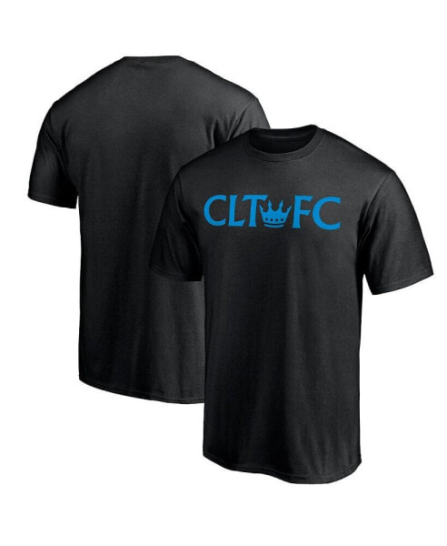 Men's Black Charlotte FC Secondary Logo T-shirt