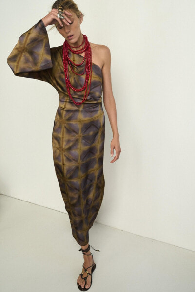 Zw collection printed asymmetric dress