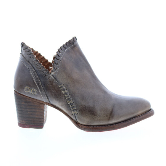Bed Stu Carla F393009 Womens Gray Leather Zipper Ankle & Booties Boots