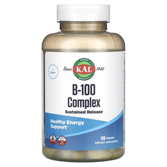 Витамины группы B KAL B-100 Complex, 120 таблеток.