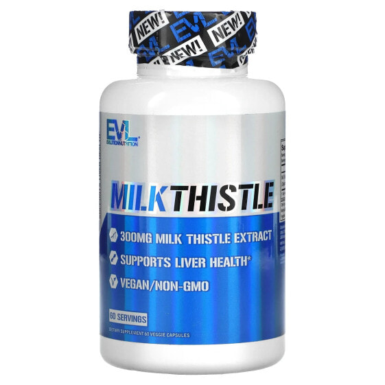 Витамин для здоровья печени Evlution Nutrition Milk Thistle 300 мг, 60 капсул