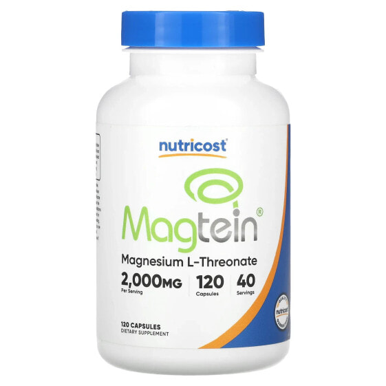 Nutricost, Magtein, 666 мг, 120 капсул