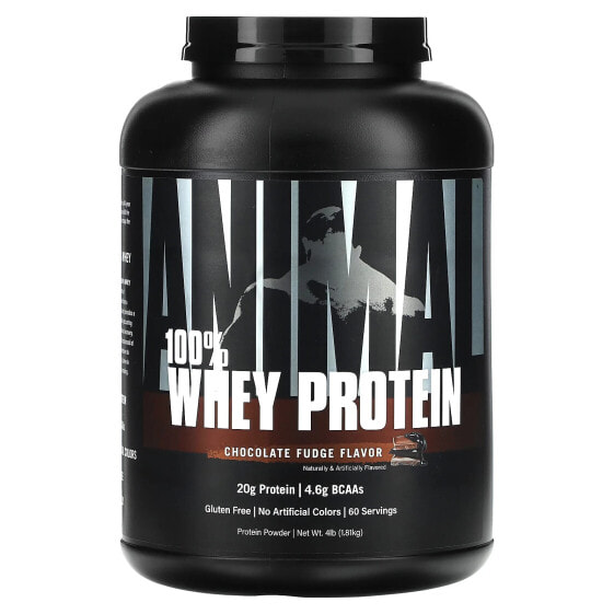 100% Whey Protein Powder, Chocolate Fudge, 4 lb (1.81 kg)