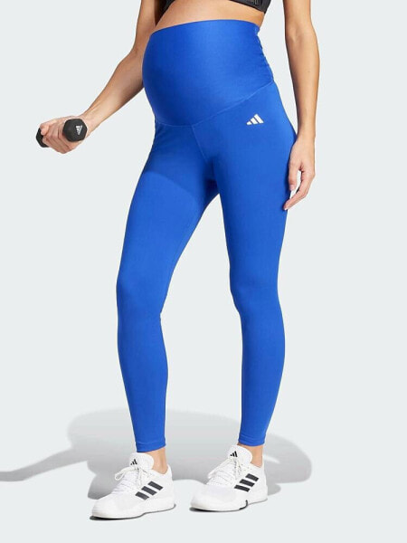 adidas Training Essentials 7/8 Leggings (Maternity) in Blue