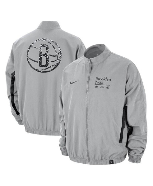 Куртка мужская Nike Silver Distressed Brooklyn Nets Vintage-Like Warmup Full-Zip