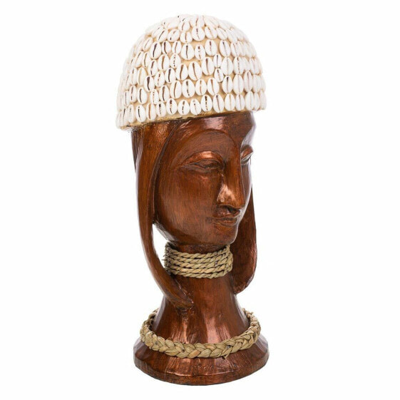 Bust Alexandra House Living White Coffee Wood 40 x 17 x 16 cm