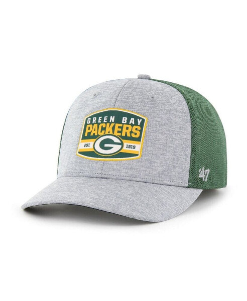 Men's Heathered Gray and Green Green Bay Packers Motivator Flex Hat