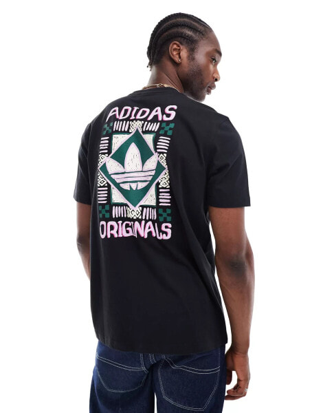 adidas Original 80s graphic tee in black