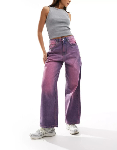 DTT baggy fit boyfriend jeans in purple wash