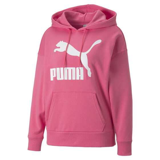 Puma Classics Logo Pullover Hoodie Womens Pink Casual Outerwear 53186182