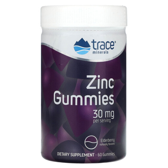 Витаминный цинковый жевательный бренда Trace Minerals - 30 мг, 60 шт. (15 мг в одной)