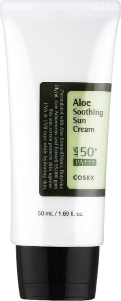 Beruhigende Sonnenschutzcreme mit Aloe Vera-Extrakt SPF 50+