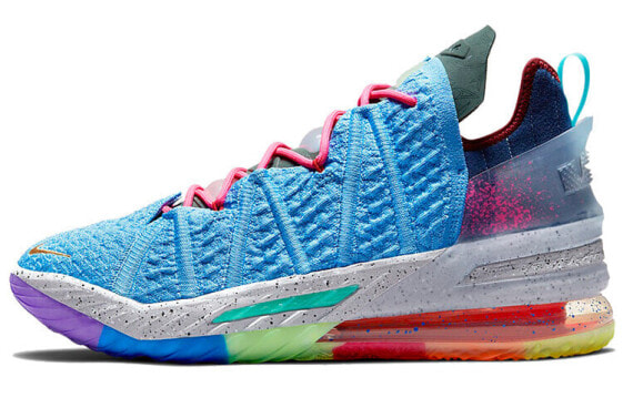 Nike LeBron 18 "What The" 减震中帮篮球鞋 蓝彩 国外版 / Баскетбольные кроссовки Nike LeBron 18 "What The" DM2813-400