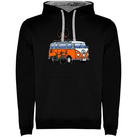 KRUSKIS Hippie Van Bike Two-Colour hoodie