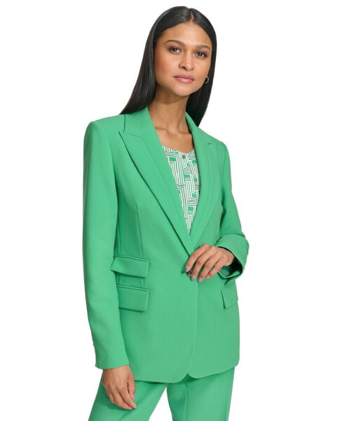 Women's Peak-Lapel One-Button Jacket