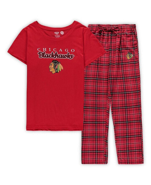 Пижама Concepts Sport женская красная Chicago Blackhawks Plus Size Lodge