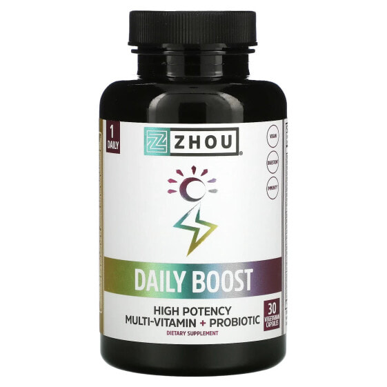 Витаминно-минеральный комплекс Zhou Nutrition Daily Boost, 30 вегетарианских капсул