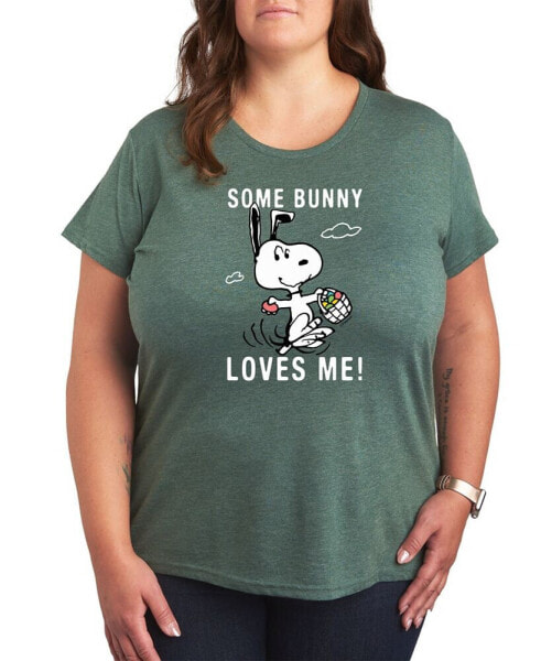 Trendy Plus Size Peanuts Snoopy Easter Graphic T-shirt