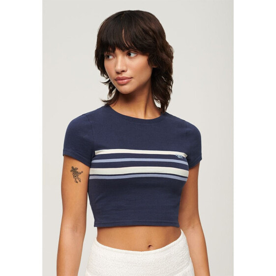 SUPERDRY Vintage Stripe Crop T-shirt