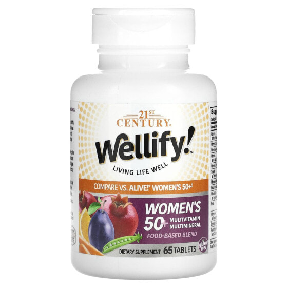 Мультивитамин для женщин Wellify! Women's 50+ от 21st Century, 65 таблеток