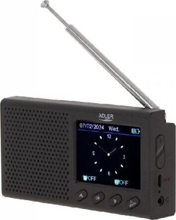 Radio Adler Adler | FM Travel Radio | AD 1198 | Alarm function | Black