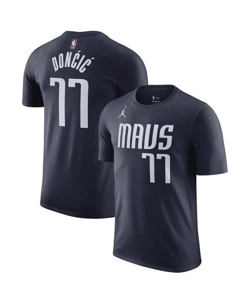 Men's Luka Doncic Navy Dallas Mavericks 2022/23 Statement Edition Name and Number T-shirt