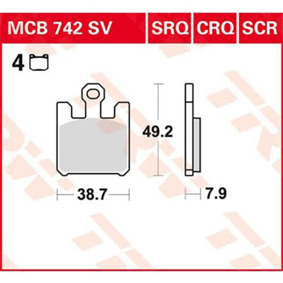 TRW Carbon Race Longlife Kawasaki ZX10R 1000 Ninja 04 Sintered Front Brake Pads