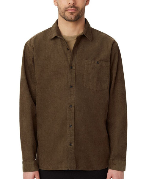 Relaxed-Fit Corduroy Button-Down Shirt