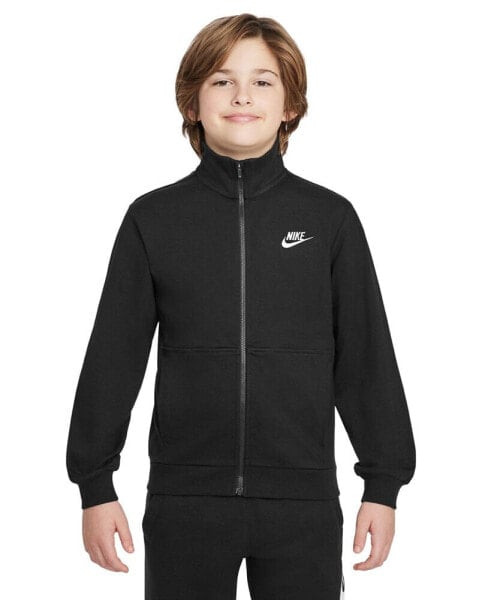 Big Kids Sportswear Club Full-Zip Knit Jacket