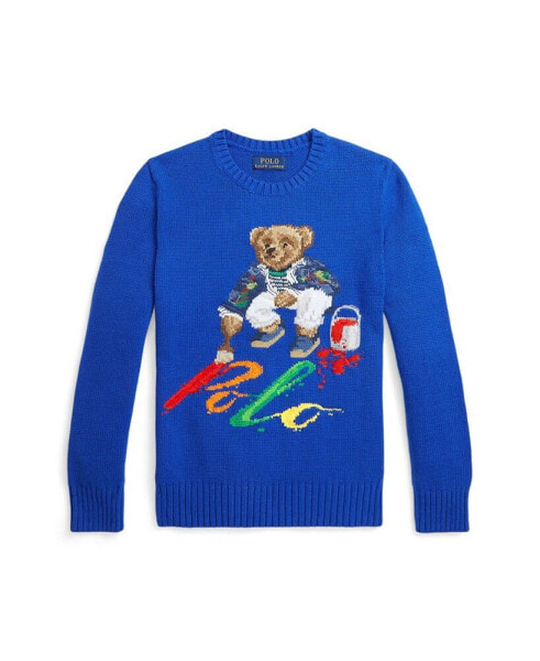 Big Boys Polo Bear Cotton Sweater