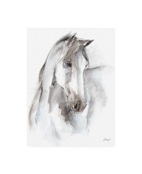 Холст с изображением акварельного исследования эскиза лошади Trademark Global Ethan Harper - 36.5" x 48"