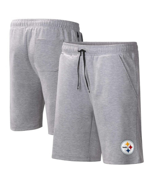 Men's Heather Gray Pittsburgh Steelers Trainer Shorts