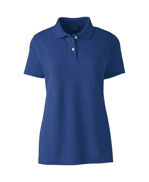 Women's Short Sleeve Basic Mesh Polo Shirt