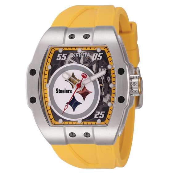 Invicta NFL Pittsburgh Steelers Automatic Men's Watch - 44mm. Yellow (45056)