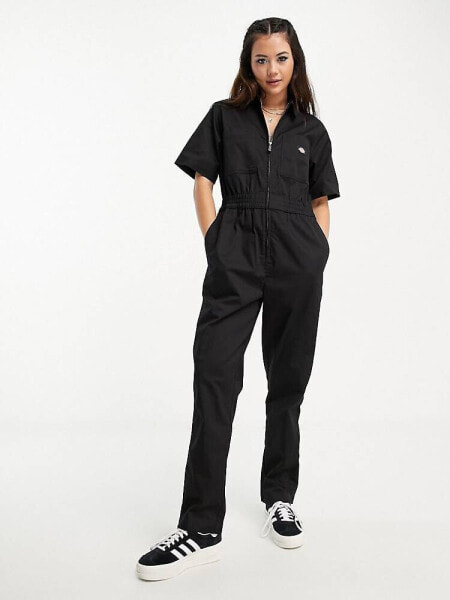 Dickies vale coverall jumpsuit in black